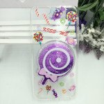 Wholesale iPhone 7 Plus Lollipop Candy Style Liquid Star Dust Case (Purple)